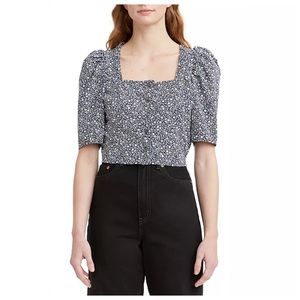 LAST CHANCE Levi’s Joelle Cotton Blouse in Nissa floral peacock